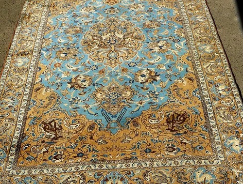 Sammler-Orientteppich Isfahan m. Seide 19.Jh. 202x141. T125