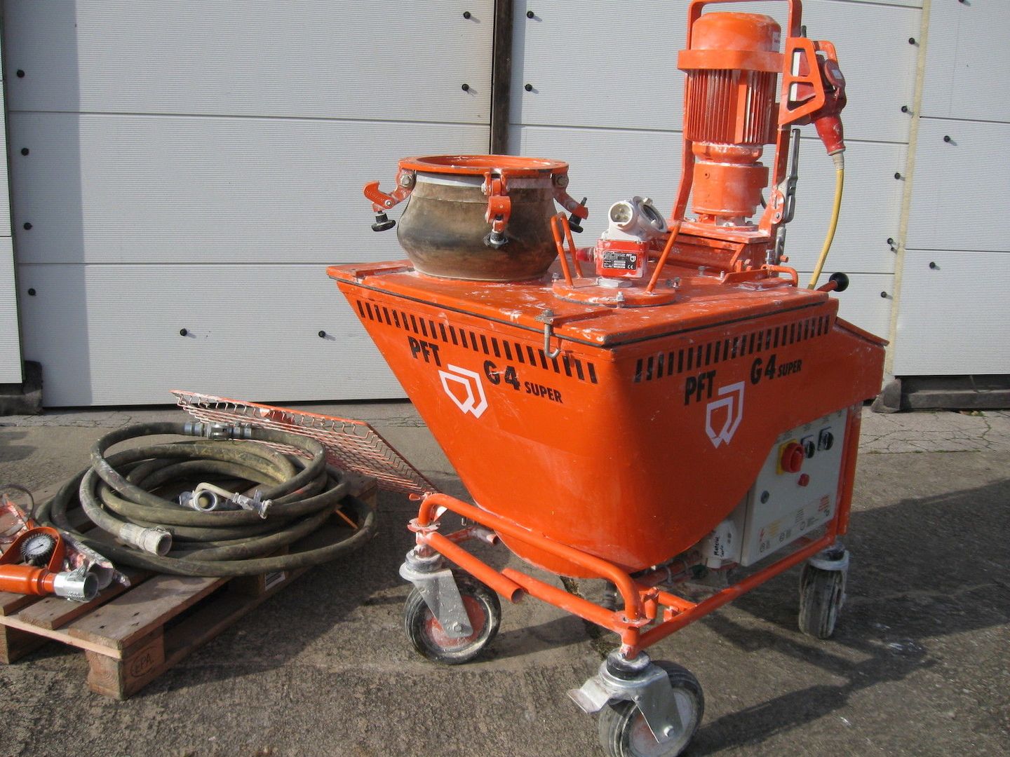 PFT G4 Super , Silobetrieb, Putzmaschine, Verputzmaschine,Silomat,Förderanlage