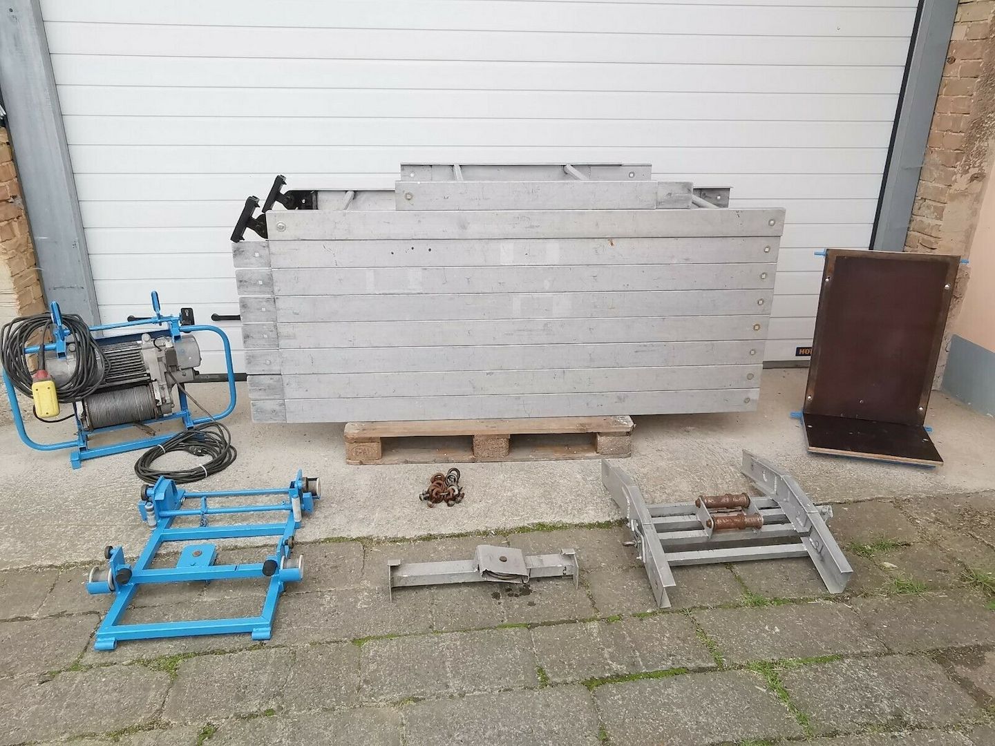 AluLift Böcker Steinweg Toplift 17m Geda Schrägaufzug Bauaufzug Alu Steckaufzug