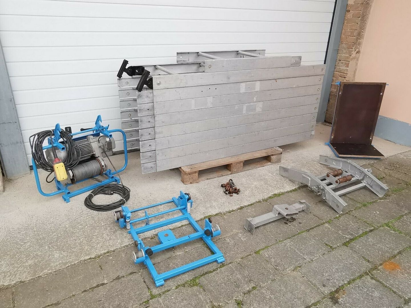 AluLift Böcker Steinweg Toplift 17m Geda Schrägaufzug Bauaufzug Alu Steckaufzug