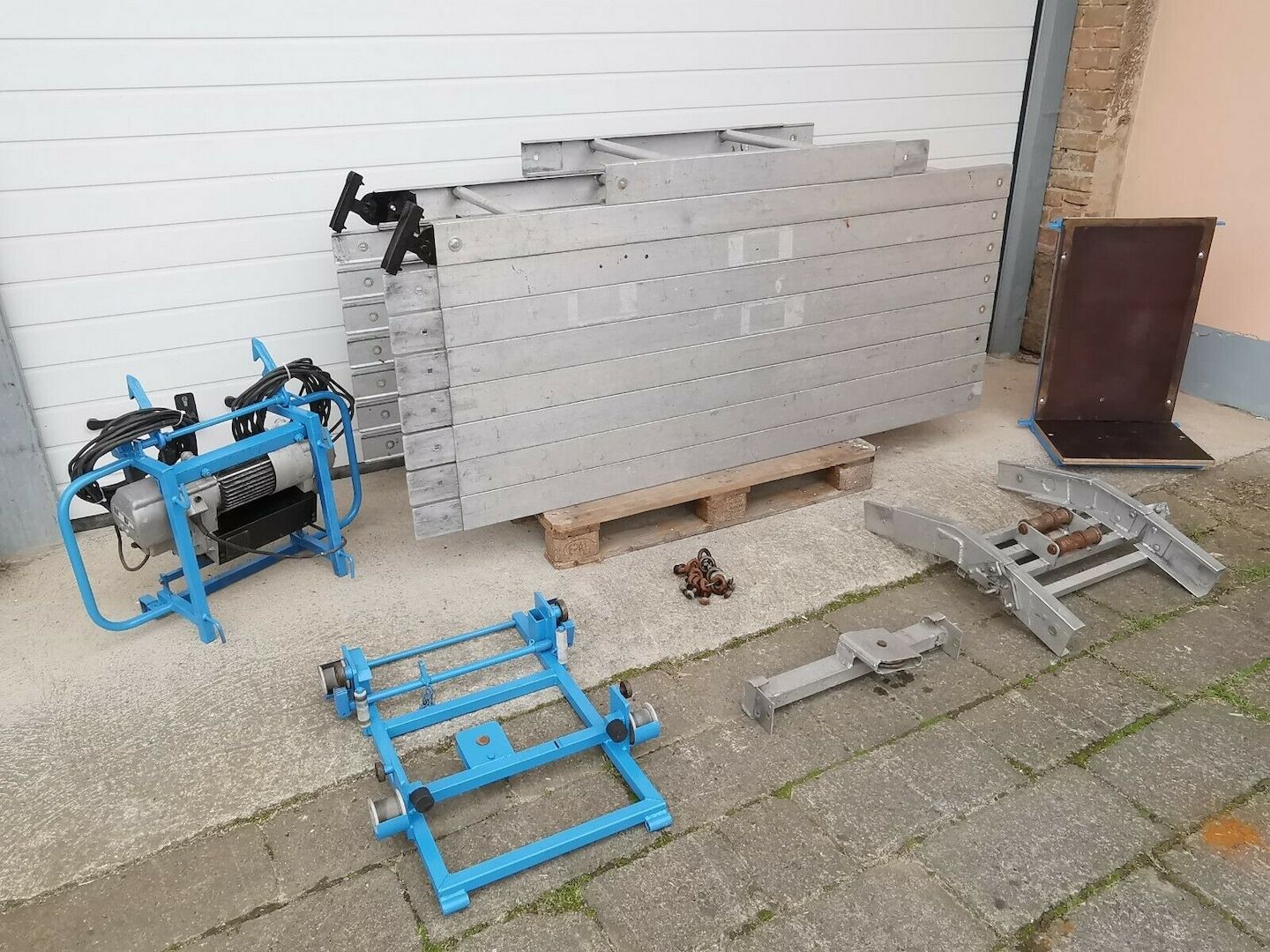 AluLift Böcker Steinweg Toplift 17m Geda Schrägaufzug Bauaufzug Alu Steckaufzug