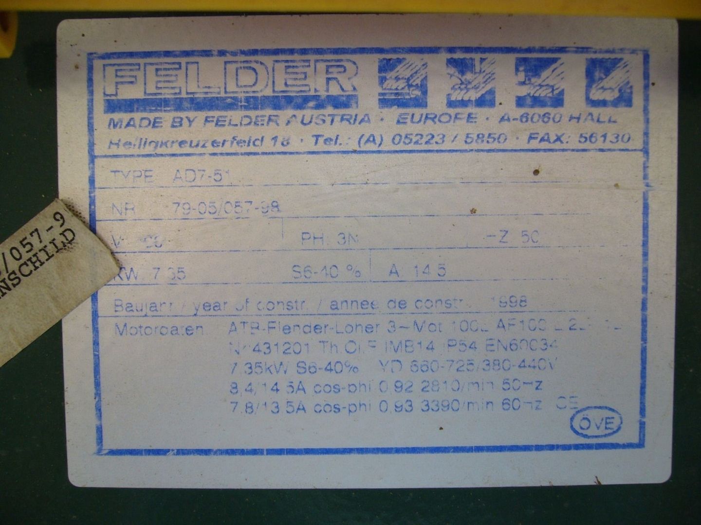 Felder AD 751 Abricht Dickenhobelmaschine