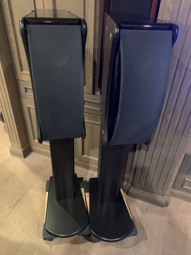 Revel Ultima Gem Black GlossWalnut w Stands, Matching Subwoofer and Revel Sub