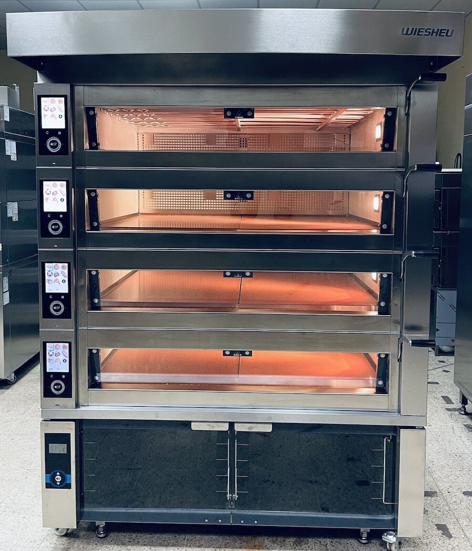 Wiesheu EBO 128 Sx4 Etagenbackofen Backofen mit Gärschrank und Abzugshaube