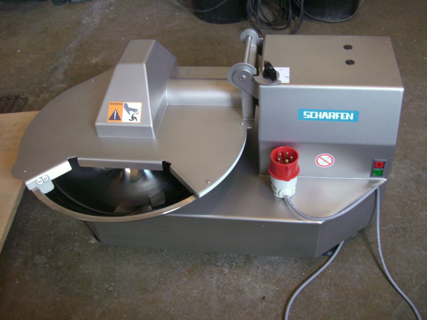 Scharfen TC11 mit 3er Messerkopf 2 Gänge Tischkutter Edelstahl Wurstkutter