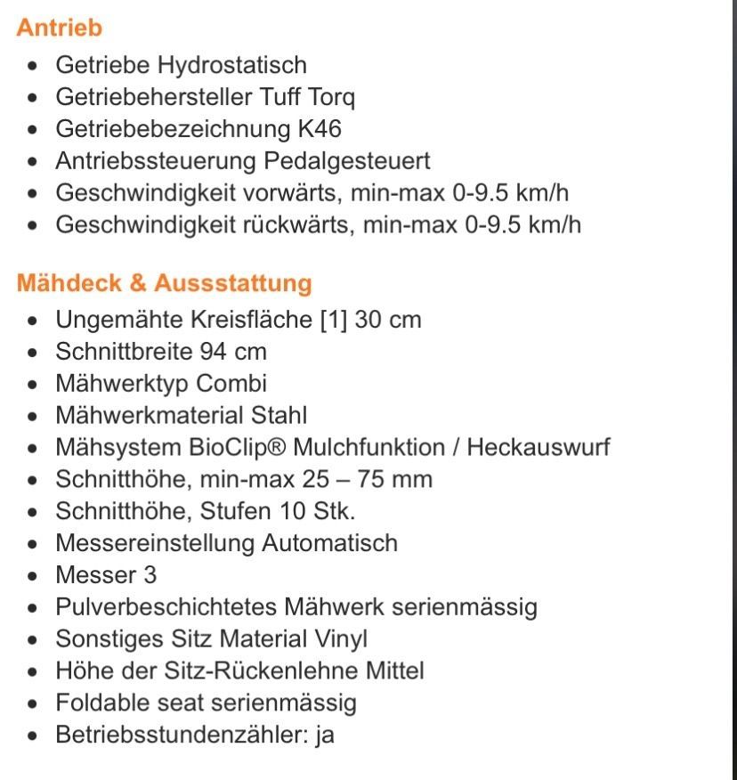 Husqvarna Rider R 214 Tc 2 Zylinder Inclusive Mähdeck
