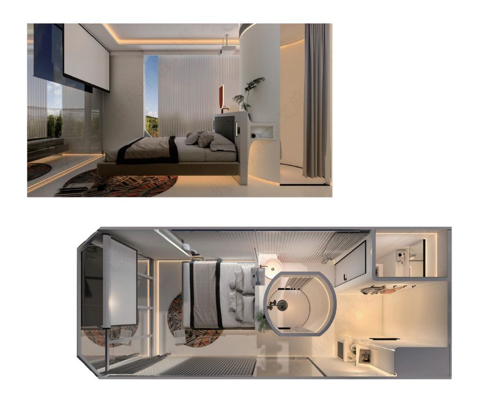 D6 Space Cabin Modulhaus Minihaus Bungalow Wohn Container fertig