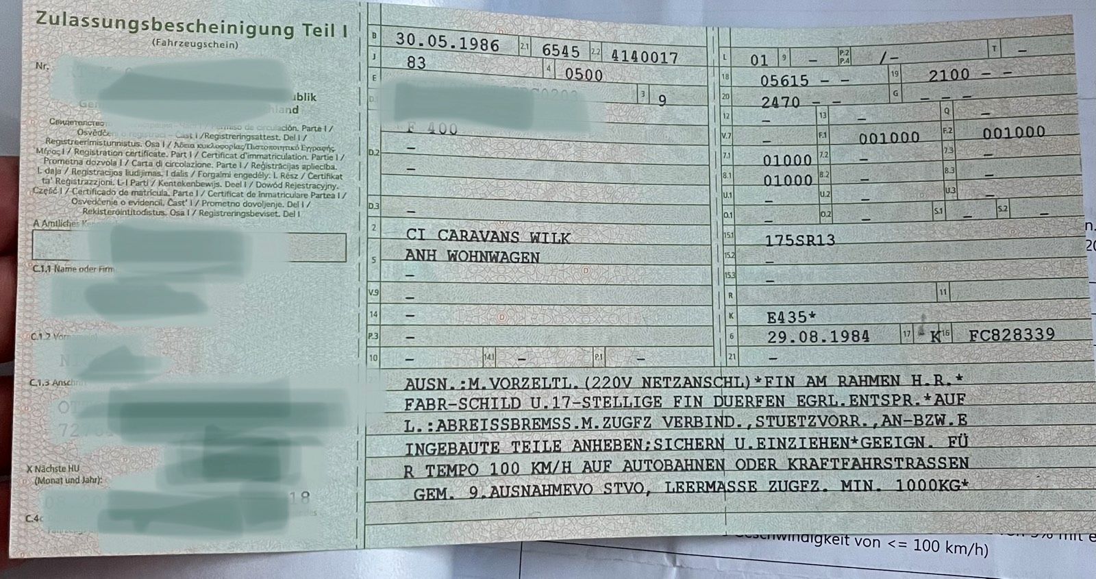 Wohnwagen Wilk Stern de Luxe