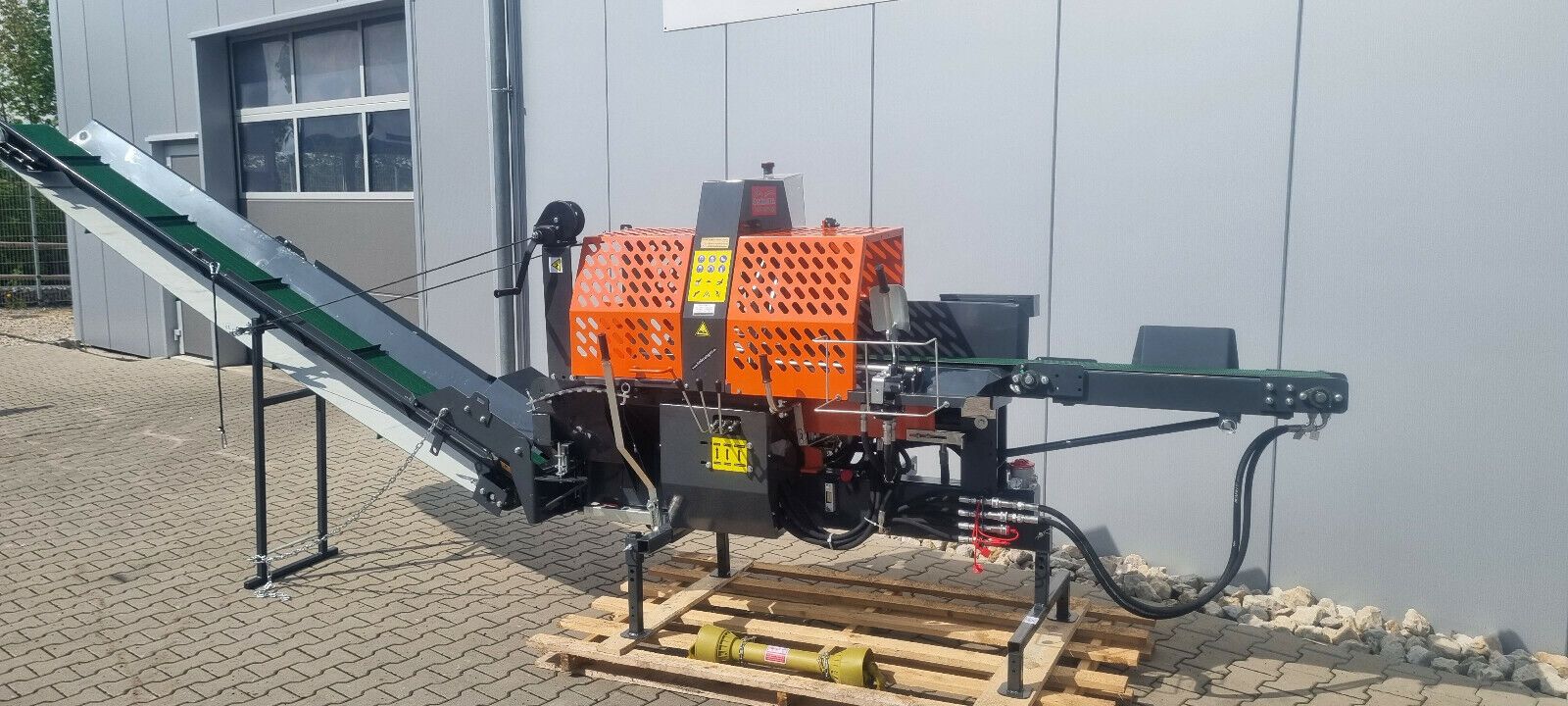 Sägespaltautomat RM7-12TZA 380 2 x Förderband Sägespalter Spalter Holzzange