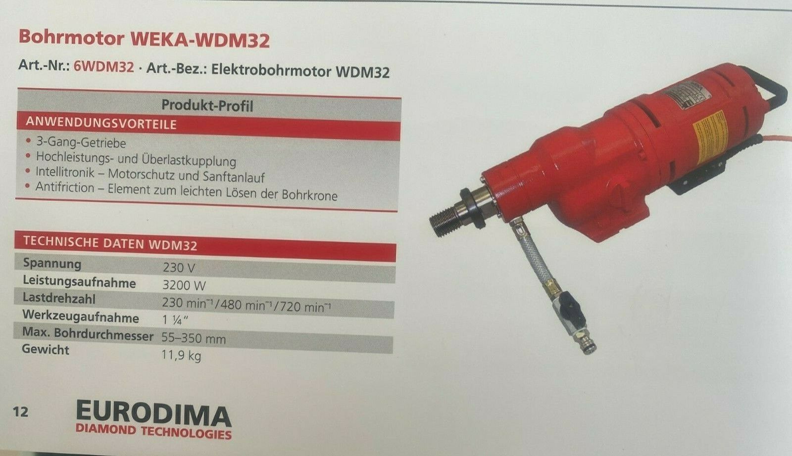 Kernbohrgeräte Bohrständer Bohrkronen Eurodima gebraucht