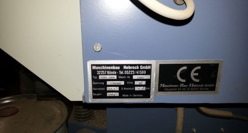 Hebrock EURO 2000 Kantenanleimmaschine Kantenanleimer