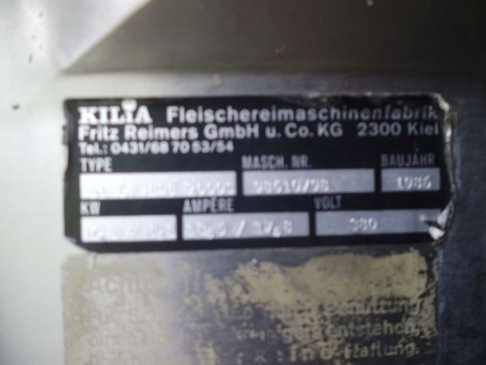 Kutter 30 Liter KILIA-Zwilling Fleischwolf TOP-ZUSTAND