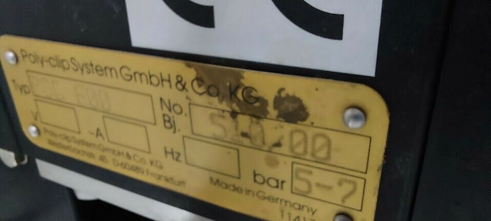 Poly-Clip Doppel-Clip Halbautomat „PDC 500“ Druckluft - guter Zustand