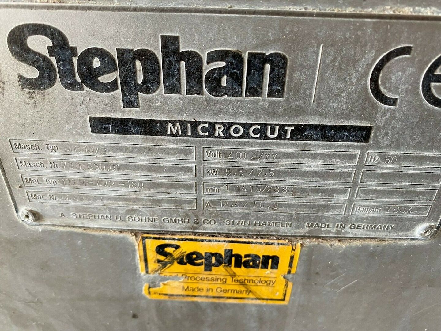 Stephan MC 10  2 Gastronomie-Kutter Durchlaufkutter Feinstzerkleinerer