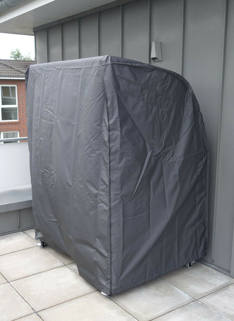 Strandkorb Liegemodell Comfort XL Anthrazit Rot Lärche Massiv Neuwertig Strandkorb Liegemodell Comfort XL Anthrazit Rot Lärche Massiv Neuwertig