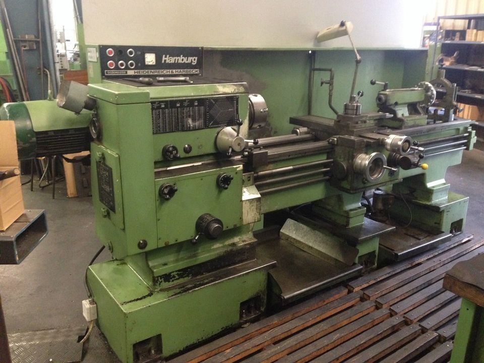 Drehmaschine VDF Heidenreich & Harbeck Typ Hamburg Multifix B Drehbank Lünette