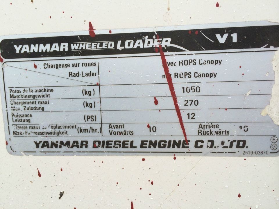 Ammann Yanmar V1 Kleinradlader Hoflader
