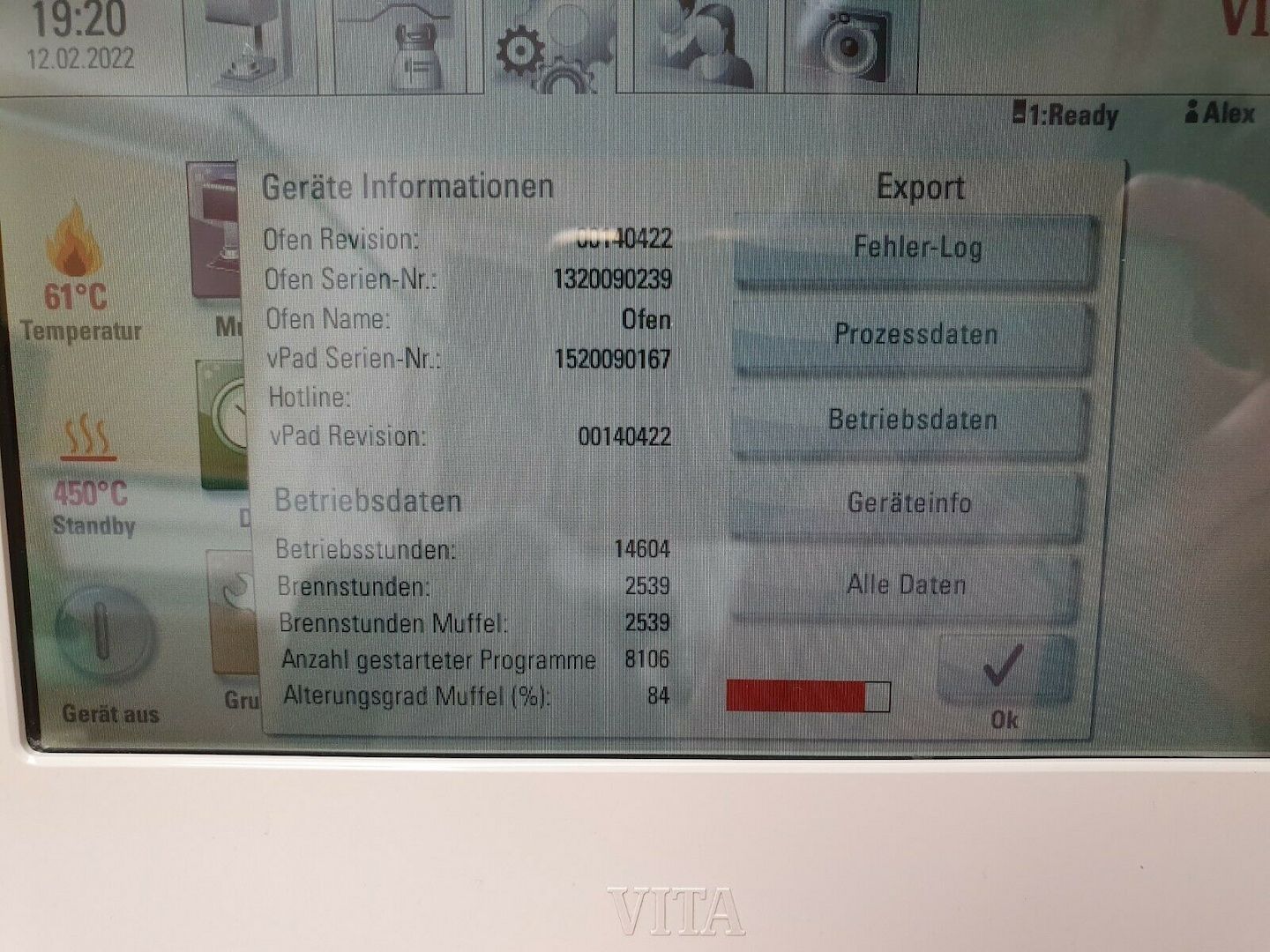 VITA Vacumat 6000M, Keramikofen, Keramik-Brennofen, Dental, Zahntechnik, Zahn