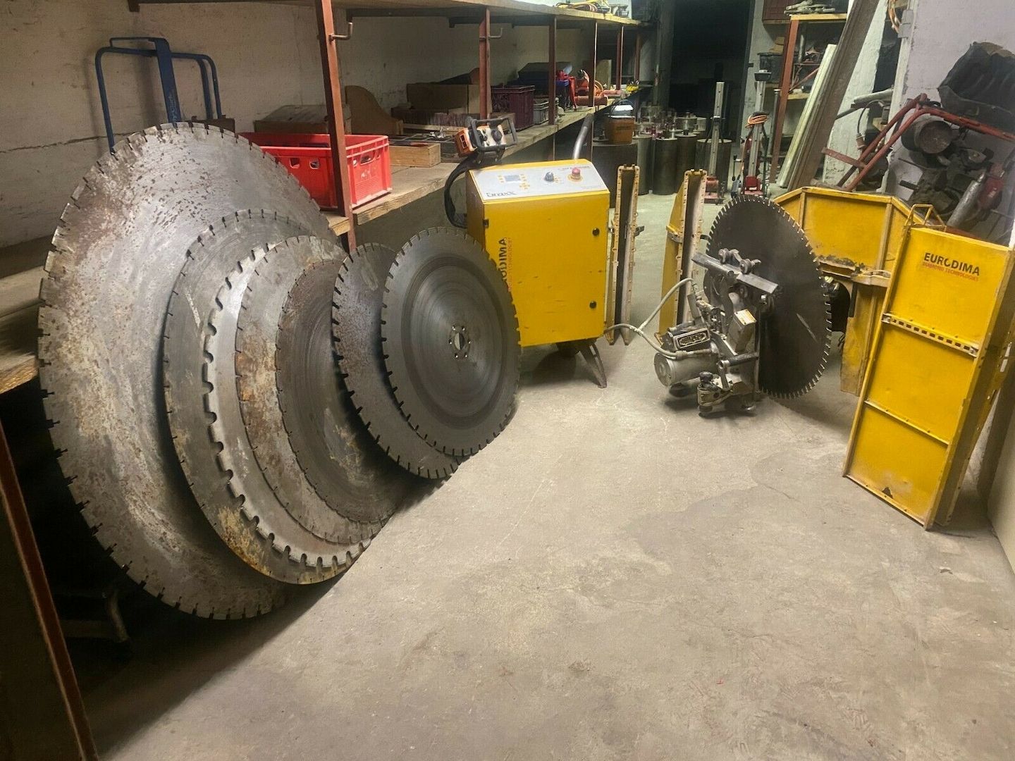 Wandsägemaschine Steuerschrank Sägeblätter Schienen EDT Eurodima gebraucht