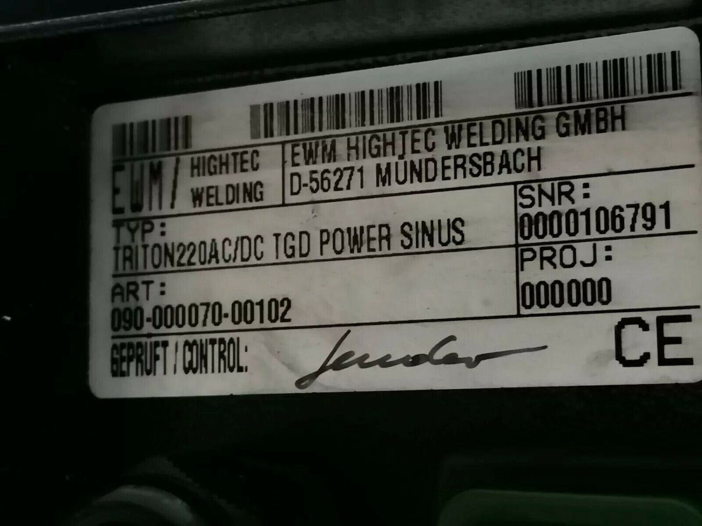 wig schweißgerät ac dc puls