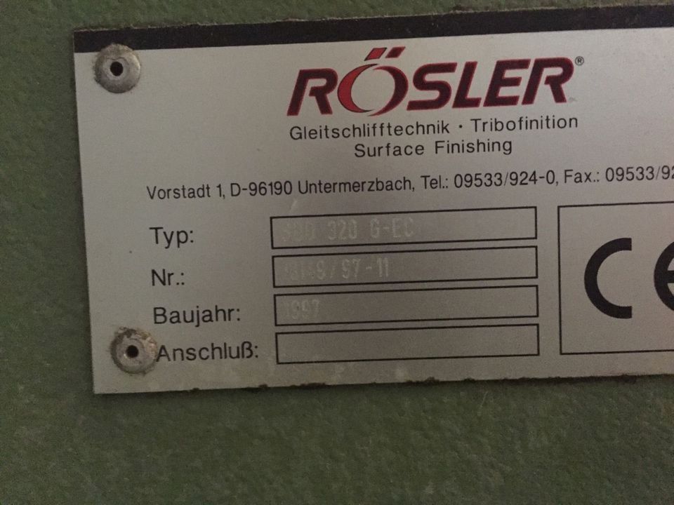 Rösler R 320 EC Gleitschleifen Trowalisiermaschine Gleitschleifanlage Entgraten