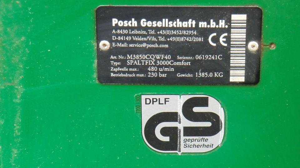 Sägespaltautomat Holzspalter Brennholzautomat Posch Spaltfix 3000 Comfort