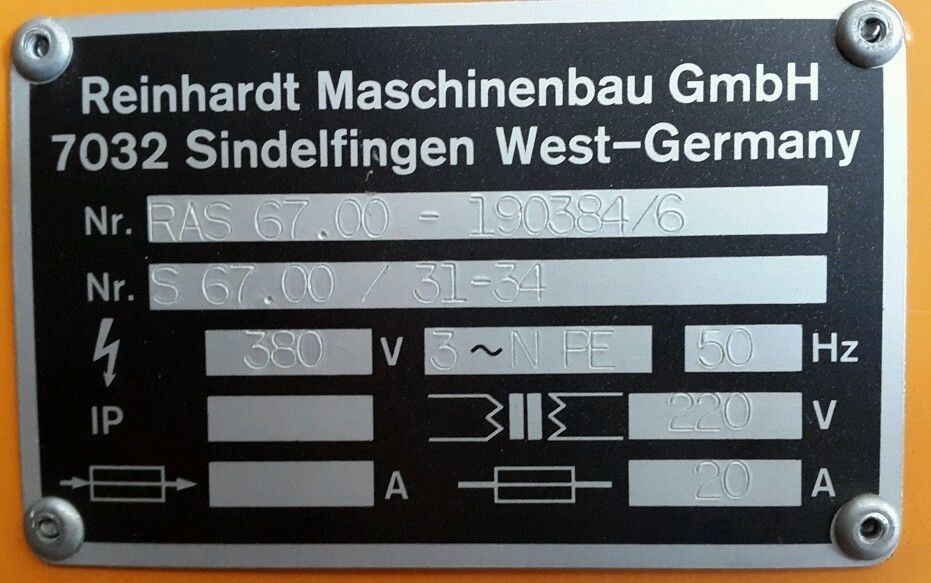 Schwenkbiegemaschine RAS 67.30