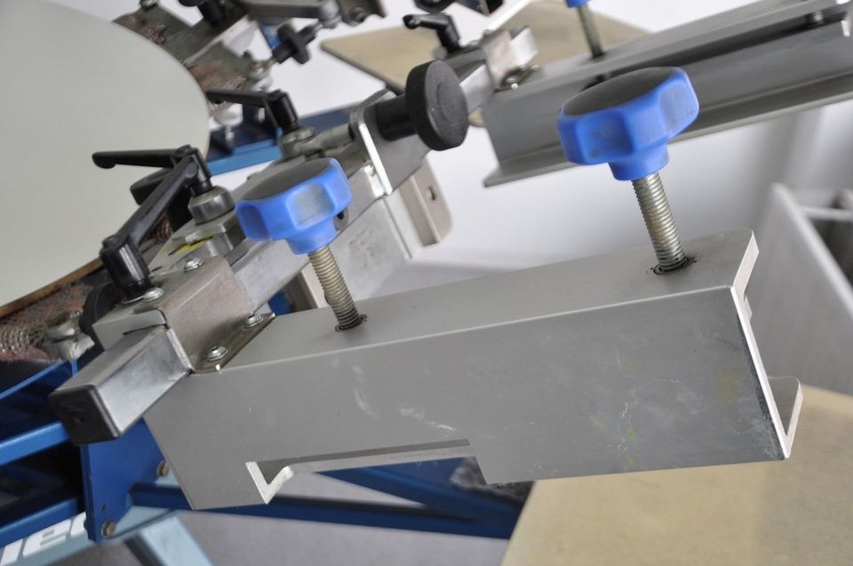 M&R Handruck 6 Farben Siebdruck Maschine Textildruck