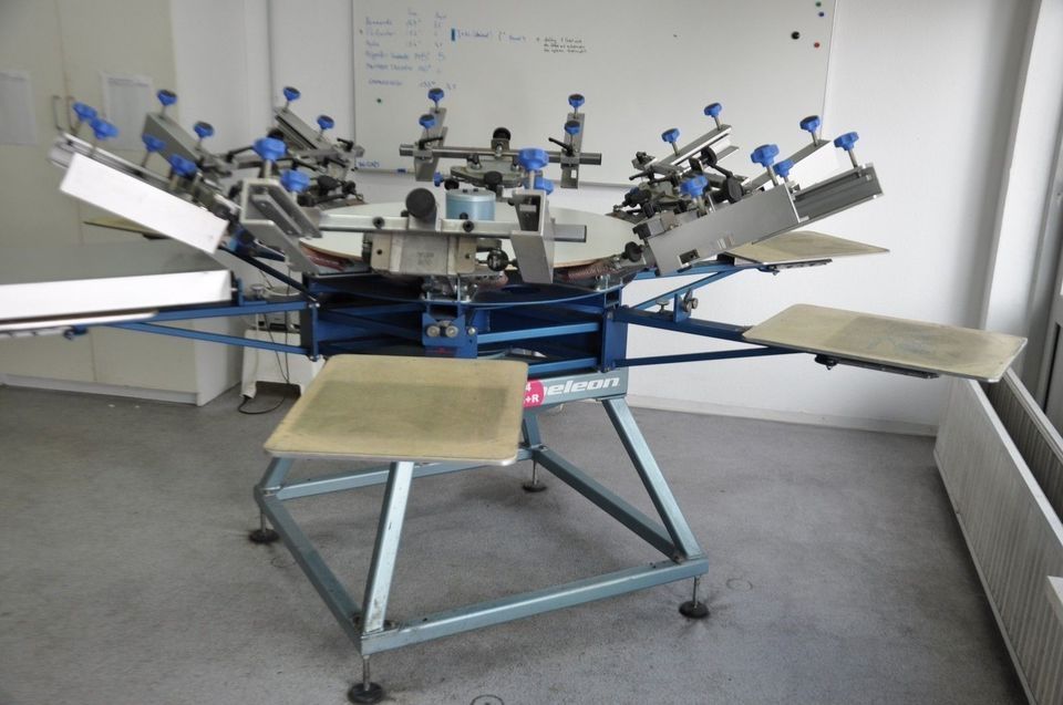 M&R Handruck 6 Farben Siebdruck Maschine Textildruck