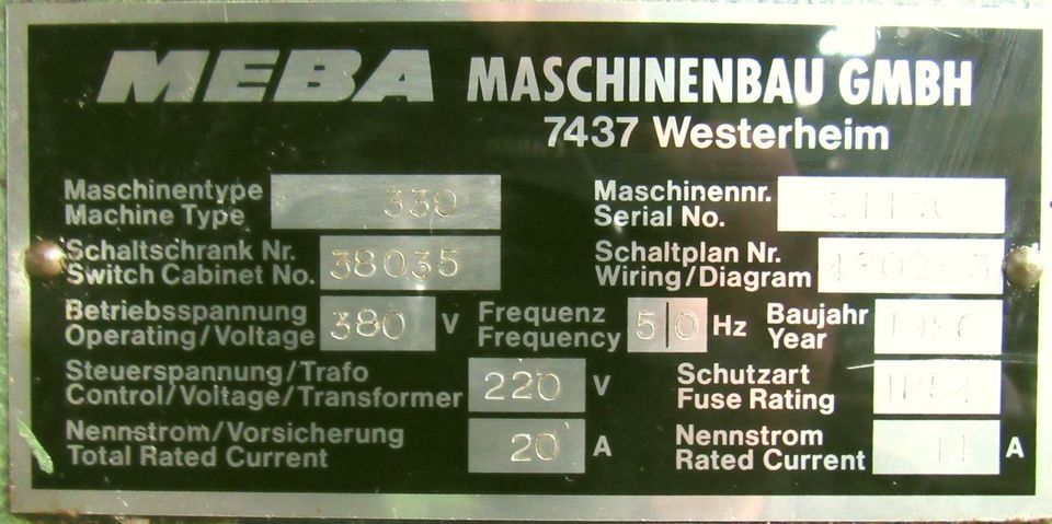 MEBA 330 Bandsägeautomat Hochleistungs-Metallbandsäge