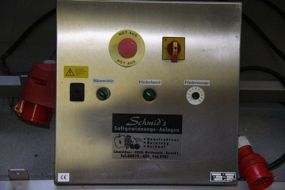 Obstpresse Packpresse Gebhardt Waschanlage Rätzmühle Voran Erhitzer Abfüller