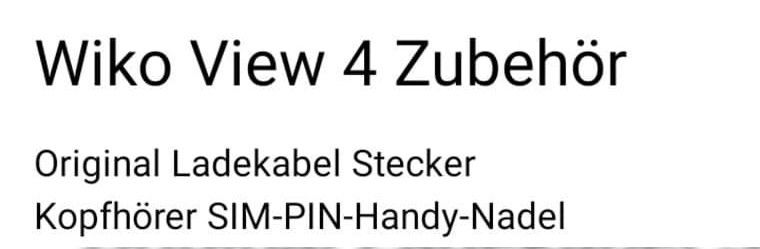 Wiko View 4 Zubehör