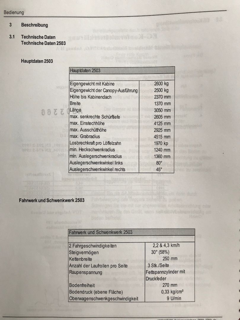 Neuson Minibagger 2503 mit Kabine und neuem Tandemtieflader mit Rampe 3,5 t PKW