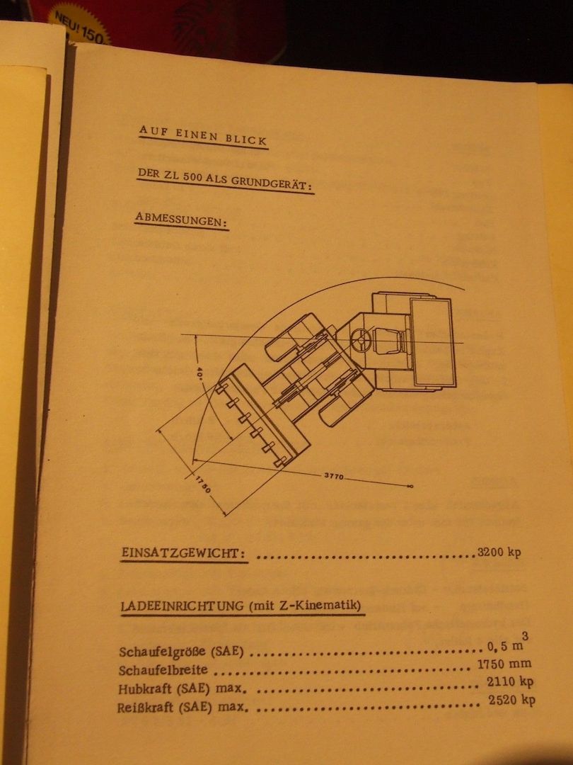 Radlader, Hoflader Zettelmeyer ZL500 mit Betriebserlaubnis