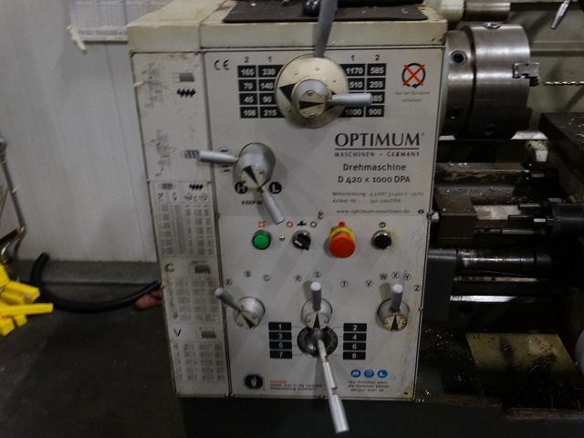 Drehmaschine Optimum, Typ D420x1000 DPA, Id.-Nr. 3401160 DPA, 4,5 kW