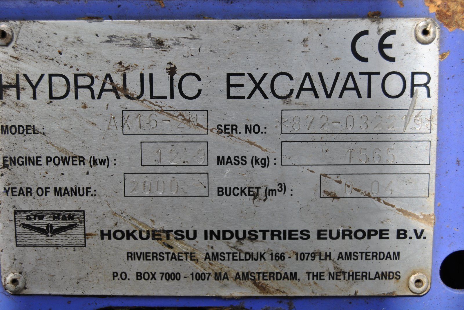 Minibagger AIRMAN AX 16-2N