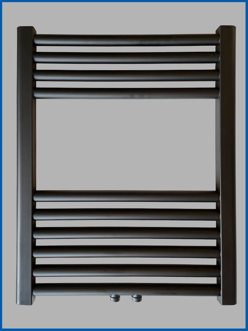 Badheizkörper SMYRNA Schwarz  Matt B: 400 mm. H: 600 mm.