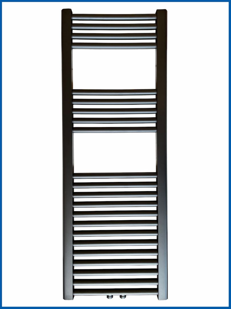 Badheizkörper SMYRNA Schwarz Matt B: 300 mm. H: 1500 mm.