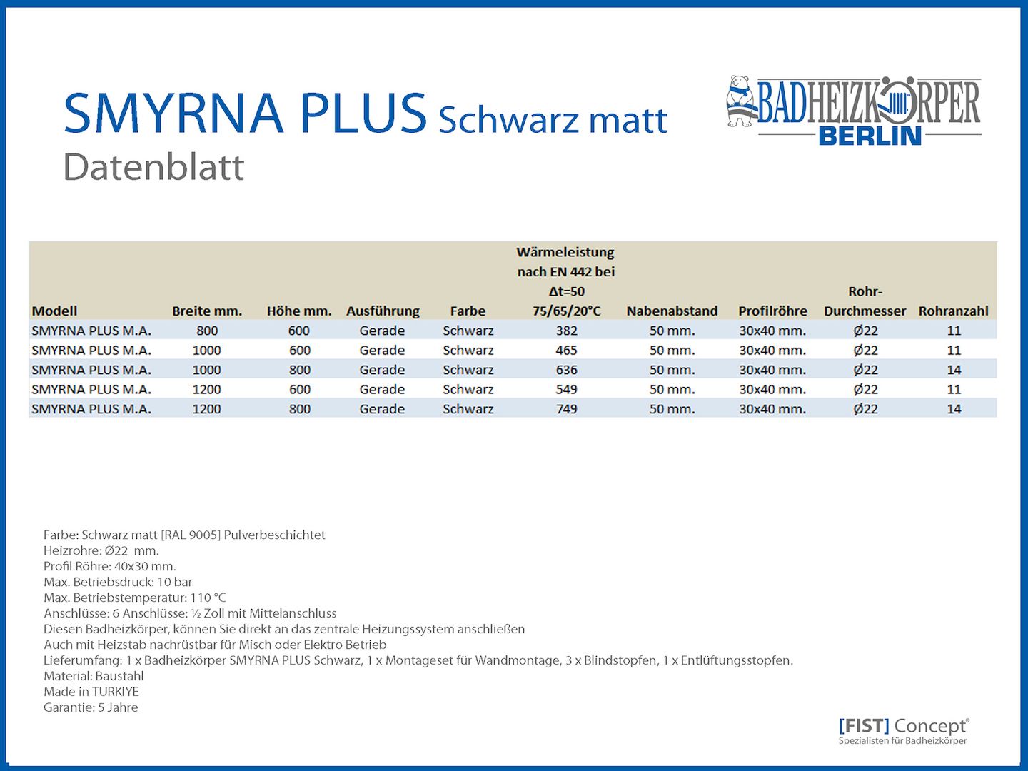 Badheizkörper SMYRNA PLUS Schwarz Matt  Breite: 800 mm. Höhe: 600 mm. Badheizkörper SMYRNA PLUS Schwarz Matt  Breite: 800 mm. Höhe: 600 mm.