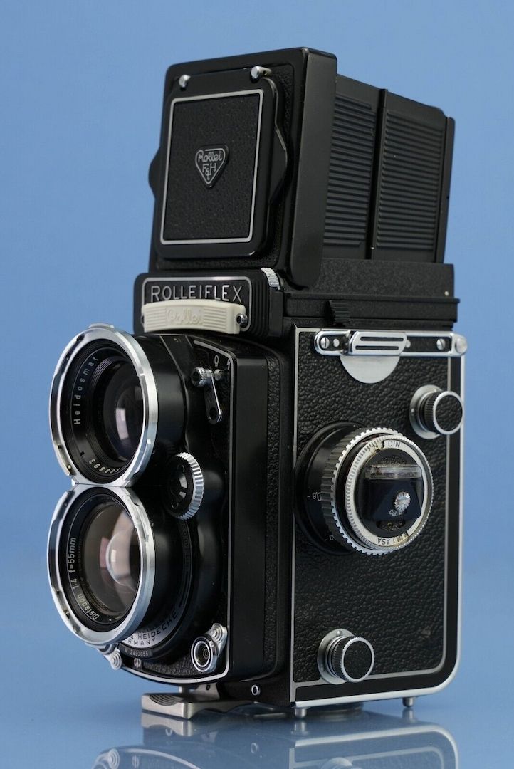 Rolleiflex Rollei 55MM F4 Distagon Zeiss Breite TLR Kamera + Meter + HÜLLE + KAPPEN WOW