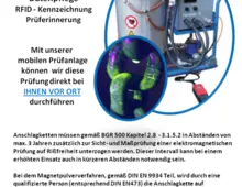 Kettenprüfung, Magnetpulverprüfung,Elektromagnetische Rissprüfung