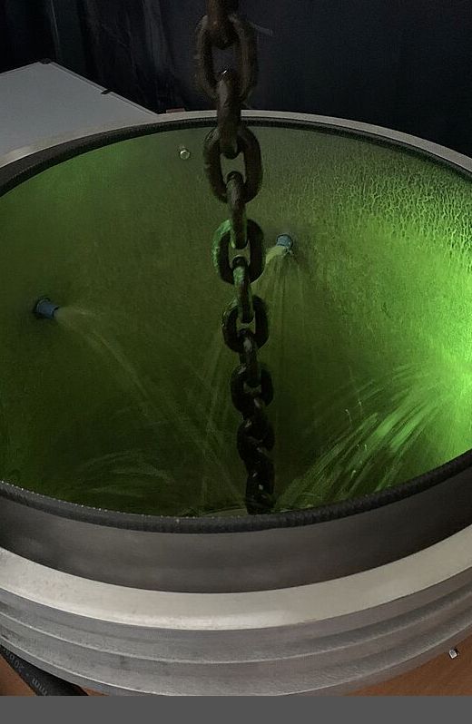 Kettenprüfung, Magnetpulverprüfung,Elektromagnetische Rissprüfung