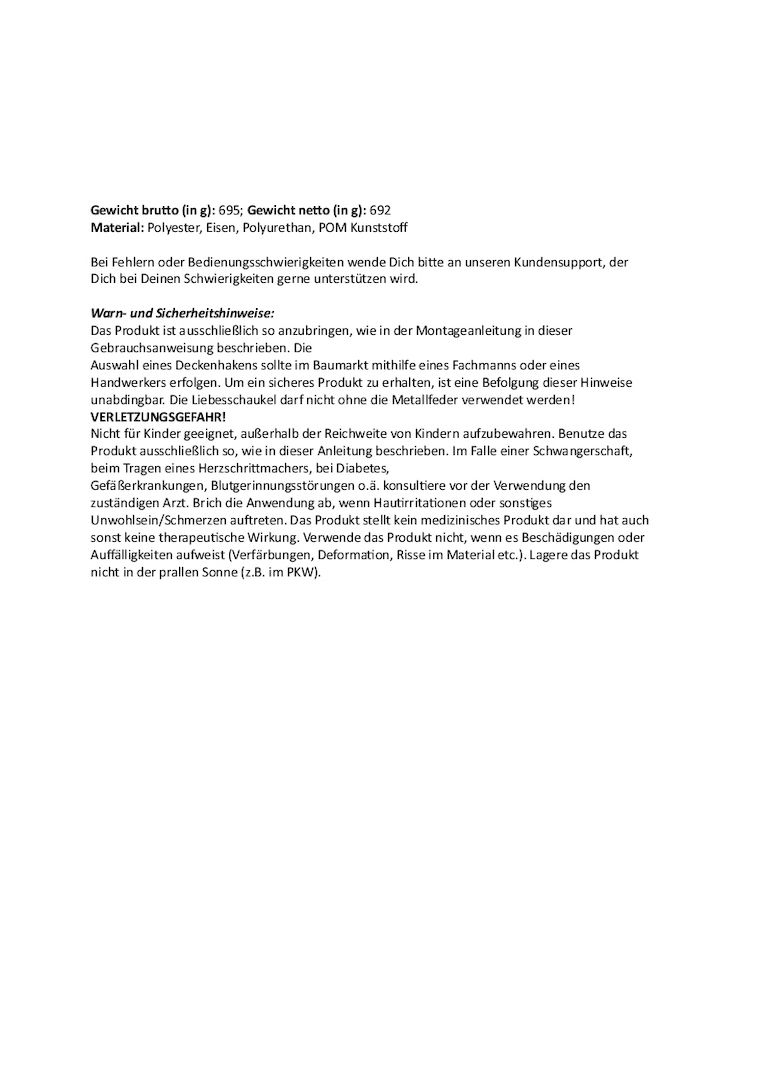 Luxuriöse Liebesschaukel schwarz unbenutzt Neu!!!