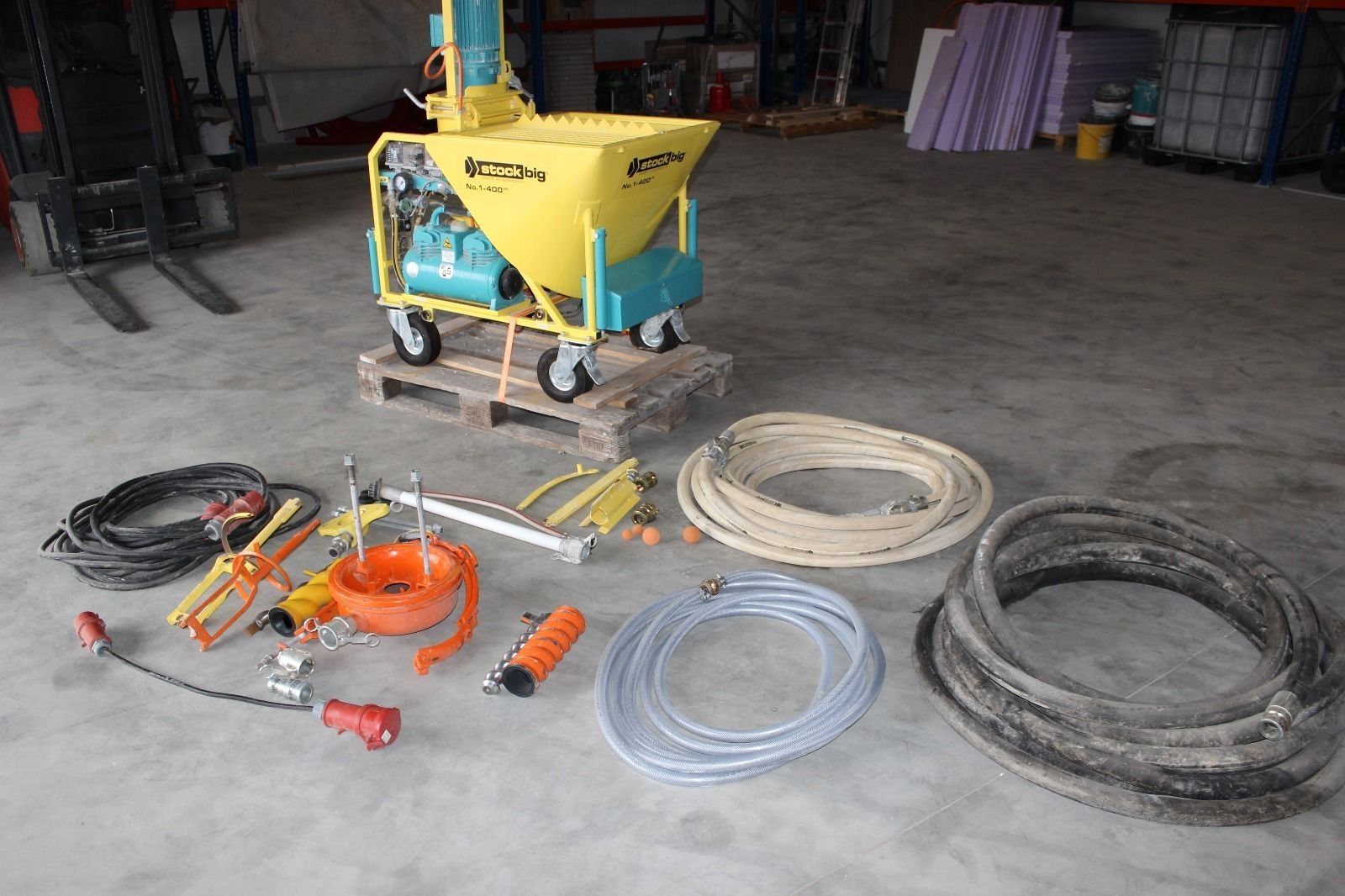 Mischpumpe, Putzmaschine, Fließestrichmaschine, Stockbig No1-400 mit Zubehör