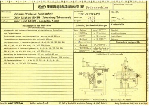 Thiel-Duplex 159 Fräsmaschine