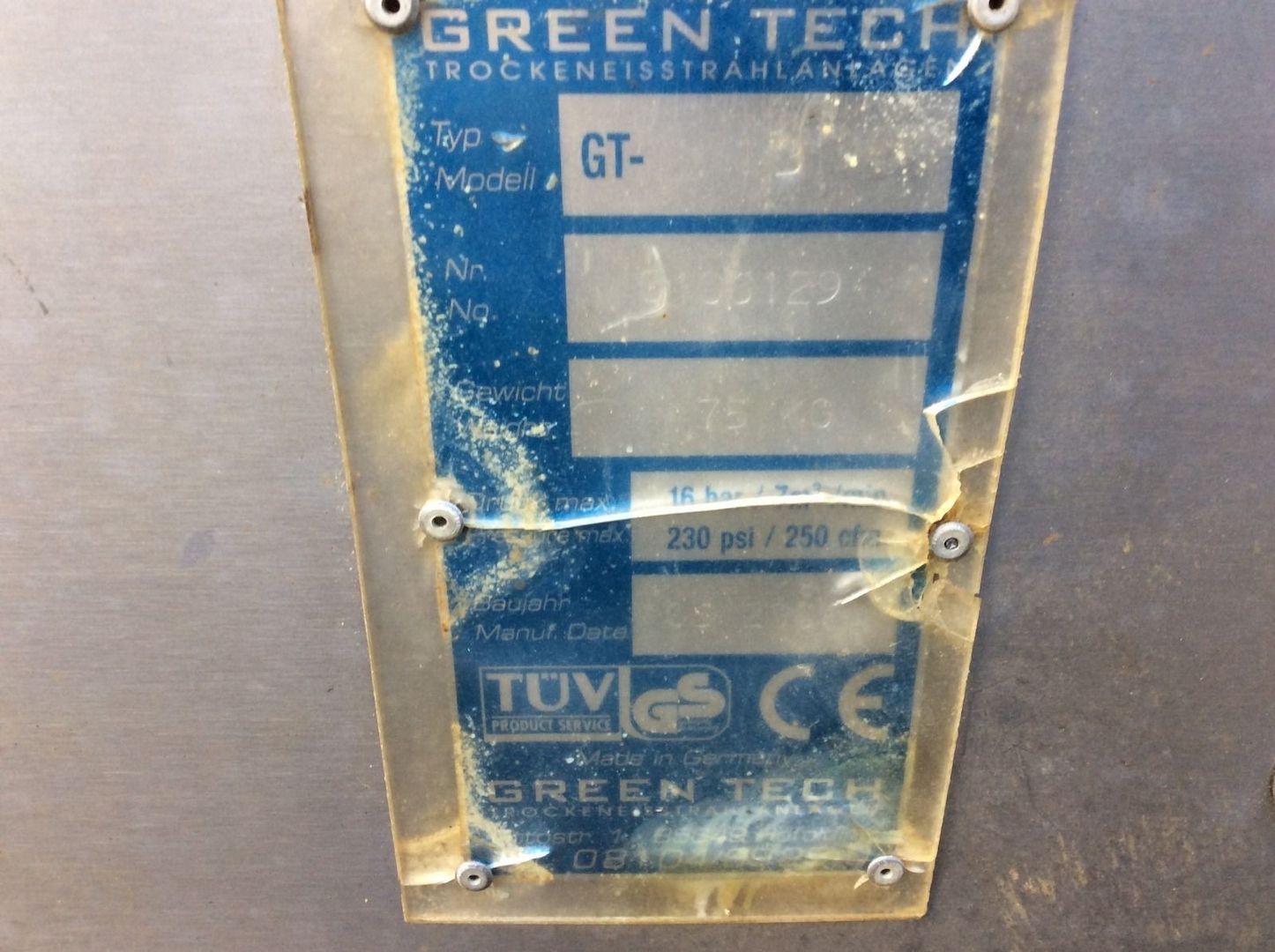 Trockeneisstrahlgerät