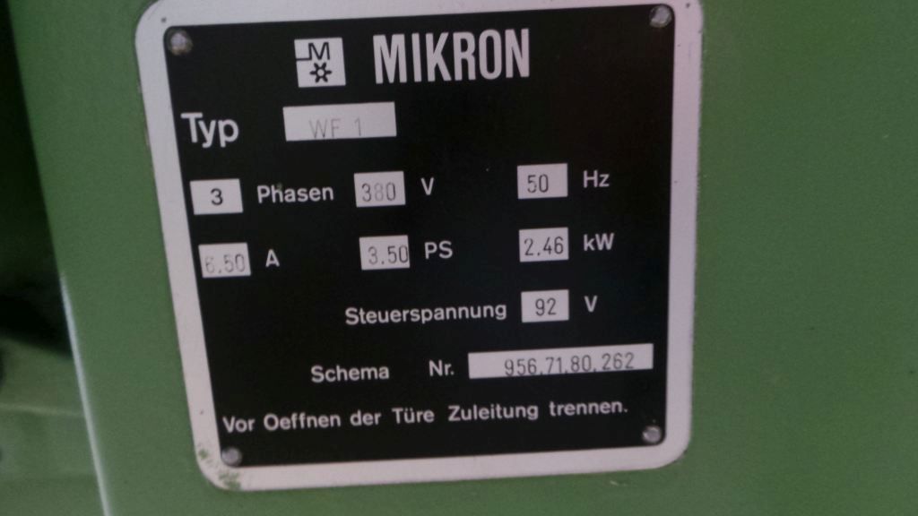 Universal Fräsmaschine MIKRON WF 1