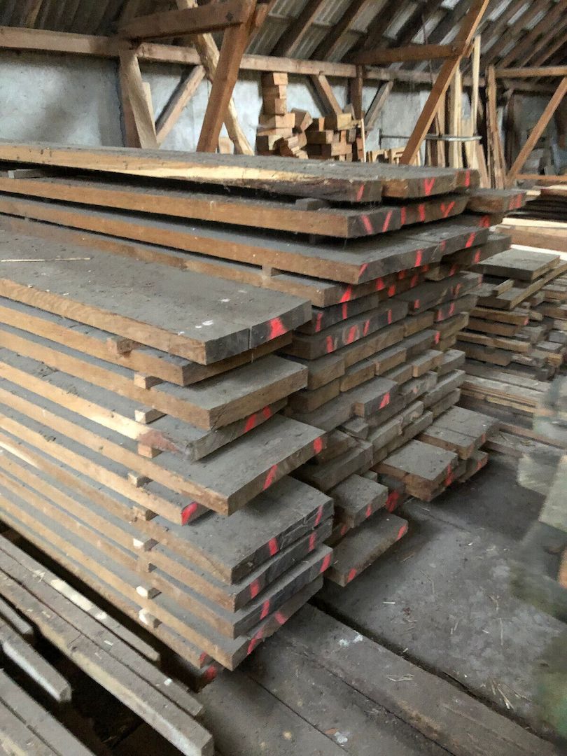 62 trockene Eiche Bohlen 50 mm, 400 cm = 96,40 qm  4,82 cbm