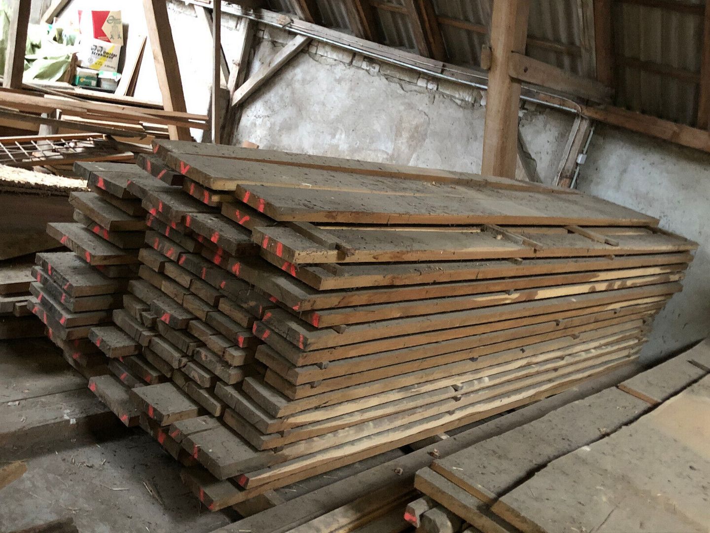 62 trockene Eiche Bohlen 50 mm, 400 cm = 96,40 qm  4,82 cbm