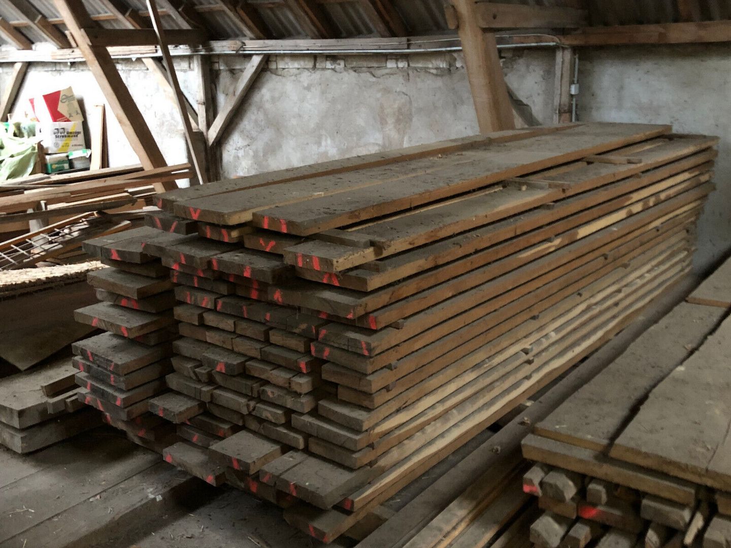 62 trockene Eiche Bohlen 50 mm, 400 cm = 96,40 qm  4,82 cbm